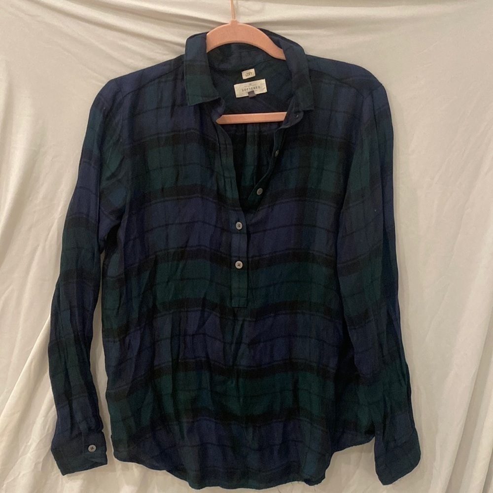 Ann Taylor Loft Tartan Plaid The Softened Shirt